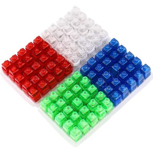 100 Pack LED Finger Lights, Flashing Light Up Rings Bulk Party Favors - Picture 1 of 8